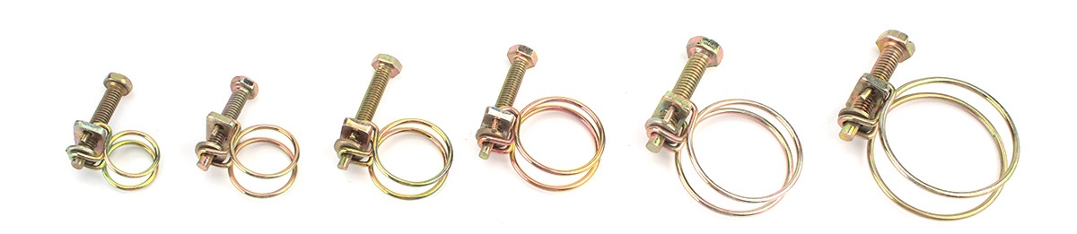 Double wire hose clamp